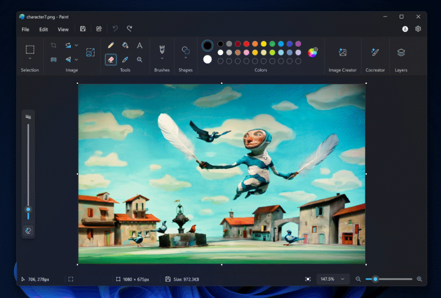 Microsoft Rolls Out AI-Powered Features in Paint and Notepad