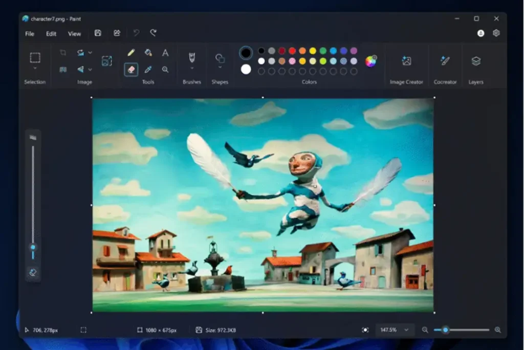 Microsoft Rolls Out AI-Powered Features in Paint and Notepad